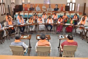 भाजपा प्रदेश कार्यालय में नव नियुक्त प्रदेश पदाधिकारियों की हुई बैठक